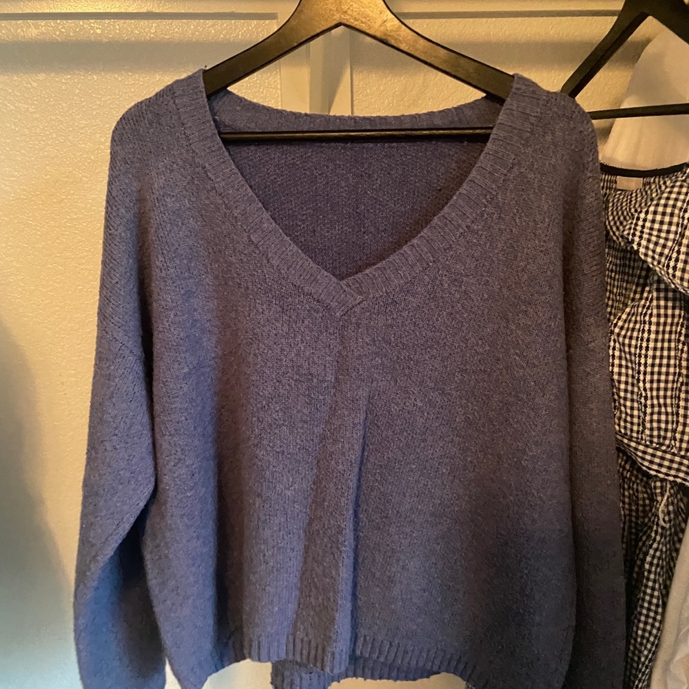blue sweater